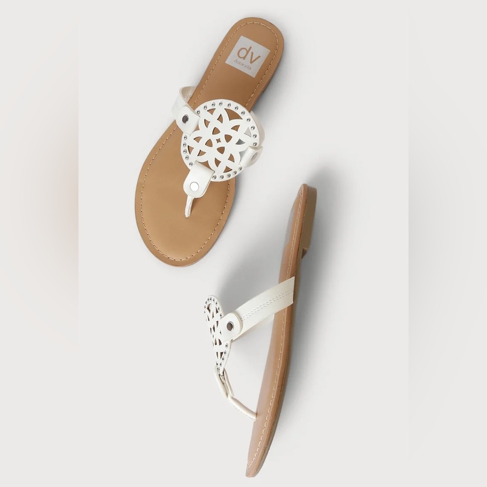 Dolce Vita White and Tan Sandals